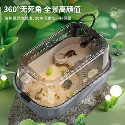 Turtle Special Tank Household Ecological Turtle Feeding Box with Platform Climbing Platform Breeding Box Reptiles Terrariums