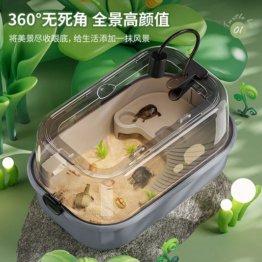 Turtle Special Tank Household Ecological Turtle Feeding Box with Platform Climbing Platform Breeding Box Reptiles Terrariums