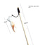 1PC Teaser Feather Toys Kitten Funny Colorful Rod Cat Wand Toys Wood Pet Cat Toys Interactive Stick Pet Cat Supplies