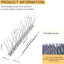 Bird Spikes with Stainless Steel Base, Durable Bird Repellent Arrow Pigeon Fence Kit