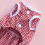 Bow Tie Decorate Dog Fancy Dress Stripes and Lattice Pink Pet Skirt Sleeveless Girl Wedding Party Pet Skirt Clothing for Cats