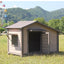 Outdoor Solid Wood Sunscreen Rain Protection Dog House Kennel  Large Medium-sized Dog Courtyard Villa Universa