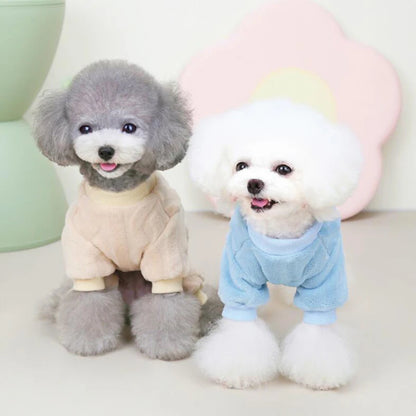 Luxury Fashion Thermal Fleece Dog Pajamas Onesie Winter Puppy Jumpsuit Poodle Chihuahua Yorkie Boy Dog Clothes for Small Dogs