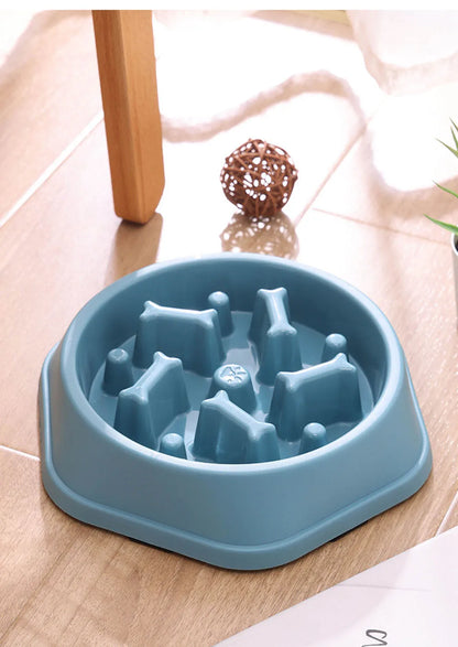 Slow Feeder Dog Bowls Slow Eating Pet Bowls Puzzle Anti-Gulping Interactive Bloat Durable Preventing Choking Healthy Dogs Bowl