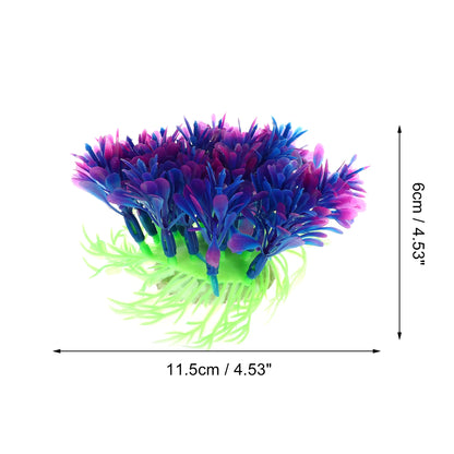 UXCELL Aquarium Artificial Plastic Lawn Water Weeds Ornament Grass for Fish Tank Landscape Plants Decoration Accessories