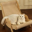Sisal Cat Chair Wooden Cat Lounge Chair Cozy Stable Pet Furniture Pet-Friendly Multi-Functional Cat Scratcher Cat Beach Chair