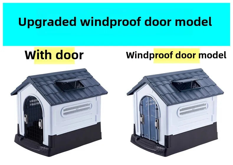 Outdoor kennel with toilet, sun protection in summer, universal in all seasons, outdoor rain-proof dog house, warm in winter, s