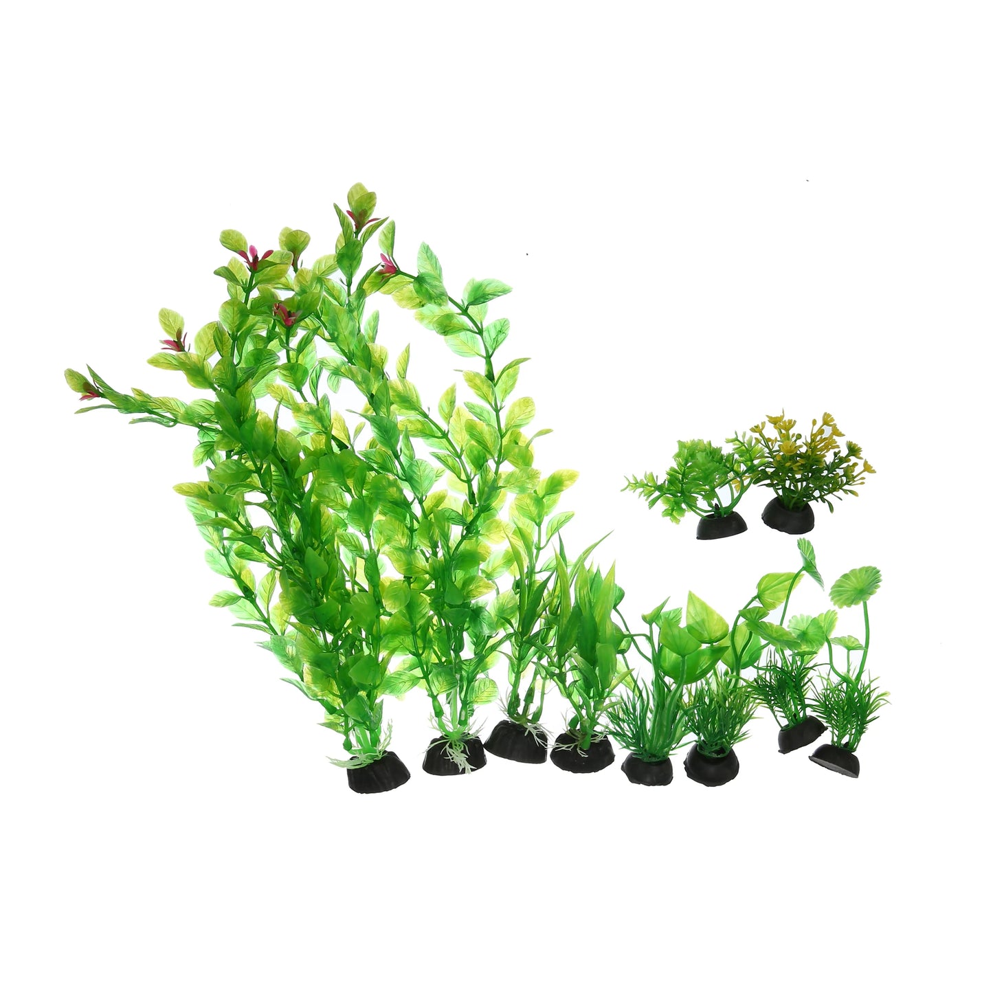 UXCELL 3/4/5/6/8/9 Pcs Artificial Aquarium Plants Grass Water Weeds Ornament Fish Tank Plant Flower Grass Decor Accessories