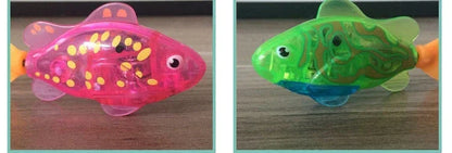 Pet Cat Toy LED Interactive Swimming Robot Fish Toy for Cat Glowing Electric Fish Toy to Stimulate Pet's Hunter Instincts