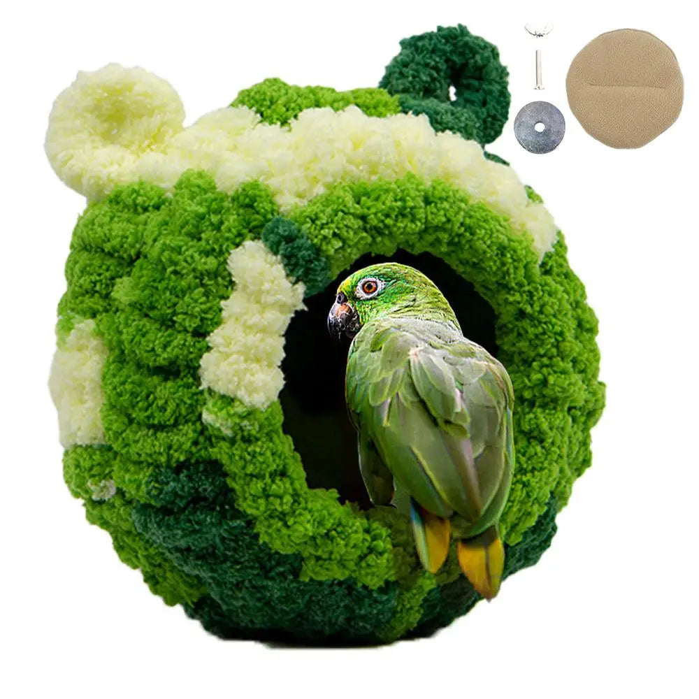 Parrot Breeding Nest Bed Versatile Bird Sleeping Hut Parakeet Sleeping Nest Breathable Bird Nest House Winter Warm Parrot Nest