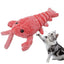 Pet Electric Plush Toy Puppy Dog Cat Interactive Plush Lobster Electric Toy Rechargeable Pet  Toy With Removable Catnip Bag