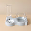 Pet Cat Food Bowl Automatic Feeder All-in-One Splice Dog Cat Food Bowl and Drinking Fountain Drinking Raised Standing Dish Bowl
