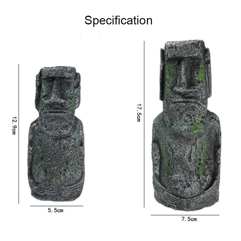1Pcs Resin Aquarium Decoration Fish Tank Ancient Antique Roman Statue Ornament Acuario Rocks for Aquarium Fish Decor Reptile Box
