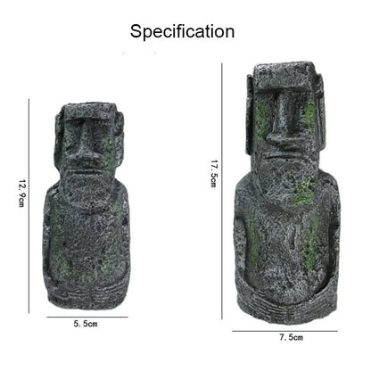 1Pcs Resin Aquarium Decoration Fish Tank Ancient Antique Roman Statue Ornament Acuario Rocks for Aquarium Fish Decor Reptile Box