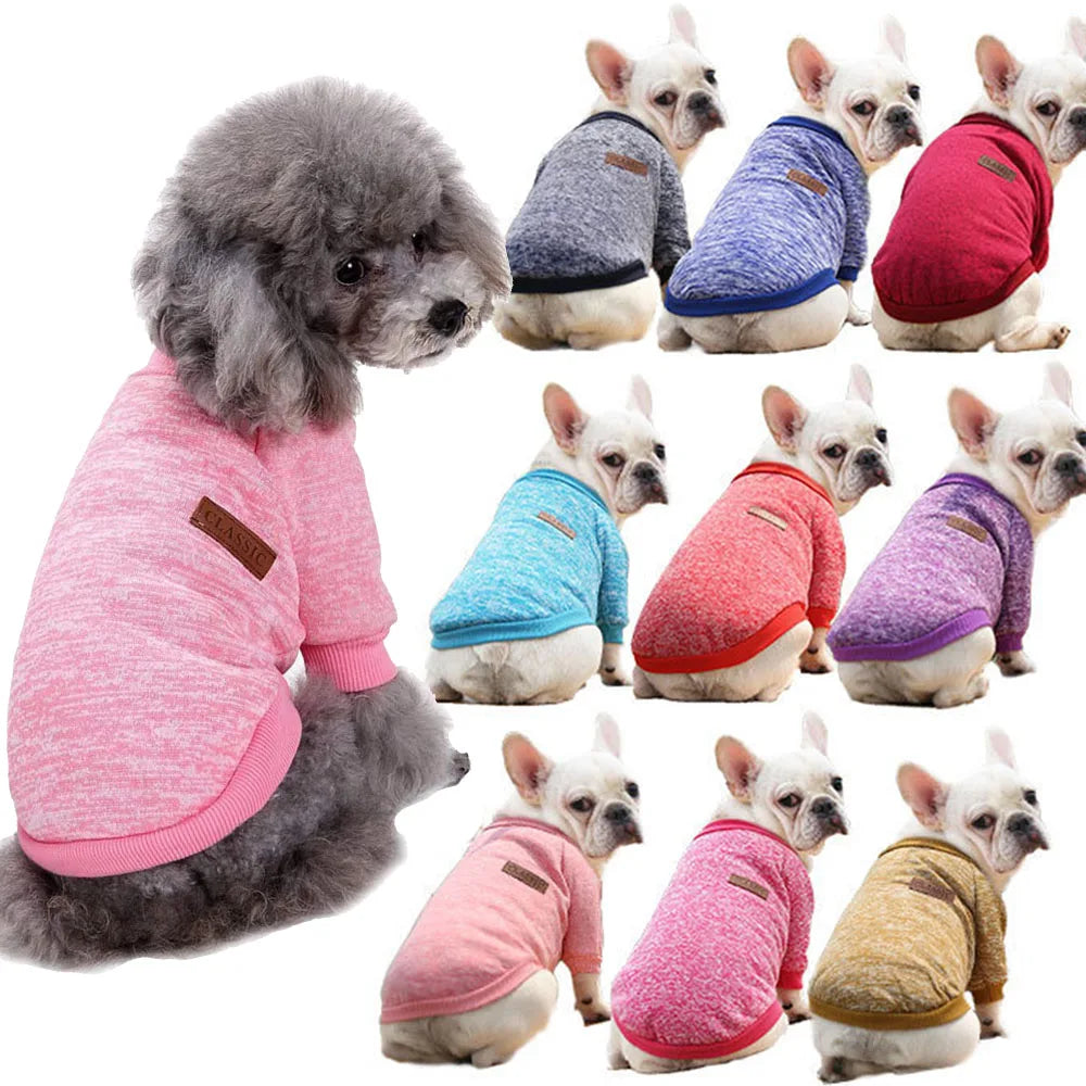 Pet Dog Clothes Knitwear Dog Sweater Soft Thickening Warm Pup Dogs Shirt Winter Puppy Sweater for Dogs Casual Pet Cat Clothing