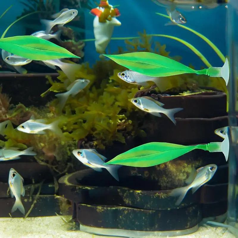 Fake Silicone Betta Fish Leaf Hammock, Pad with Suction Cup, Fish Resting Spot, Bed for Tank