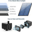 2.5W Solar Fountain Pump,with 6Nozzles and 4ft Water Pipe,Solar Powered Pump for Bird Bath,Pond,Garden and Other Places