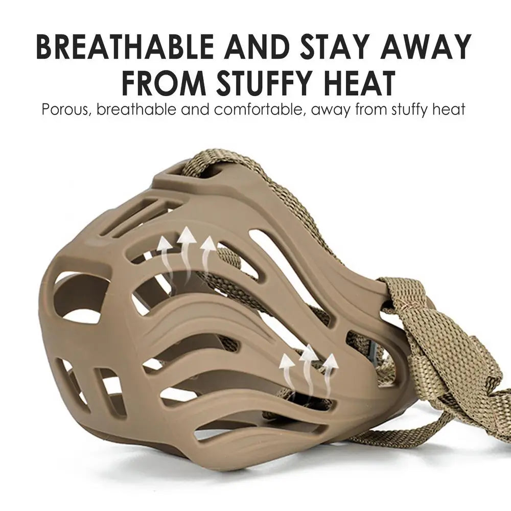 Dog Muzzle Soft Silicone Dog Mouth Cover Dog Muzzle with Adjustable Buckle for Small And Medium Dogs Prevent Chewing Biting