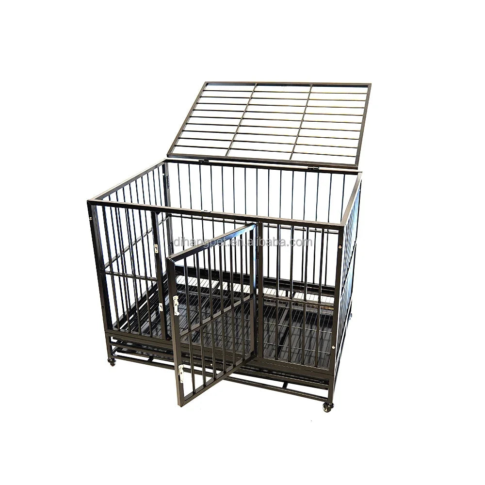 Heavy Duty Dog Pet Cage With Removable Wheels