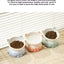 Cat Bowl Ceramic High Foot Diagonal Mouth Neck Protection Cat Food Bowl Large Diameter Drinking Bowl Anti Overturning Cat Food B