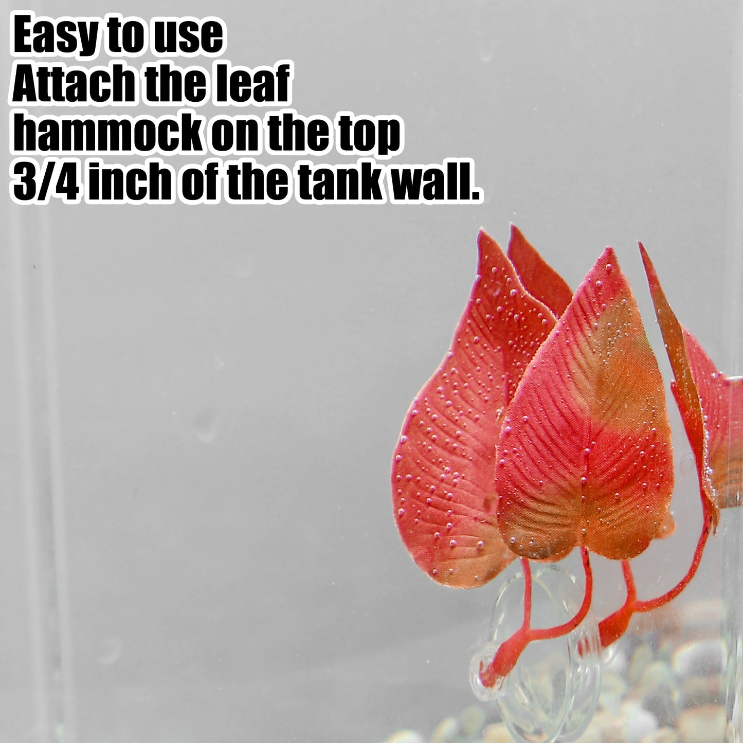 UXCELL 2/4 Pcs Aquarium Artificial Plastic Plants Betta Fish Leaf Pad with Suction Cup Betta Bed Leaf Hammock Resting Hide Decor