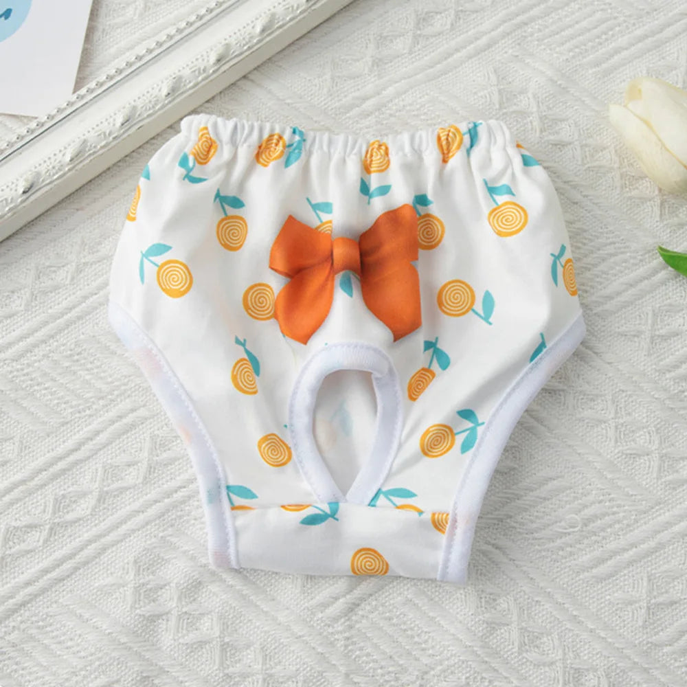 Cute Print Puppy Dog Physiological Pants for Small Dogs Washable Reusable Pet Safety Trousers Poodle Shorts mascotas Underwear