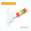 Cross-border cat teasing stick replacement head rainbow caterpillar wood teana stick cat toy funny cat bell hair ball replace...