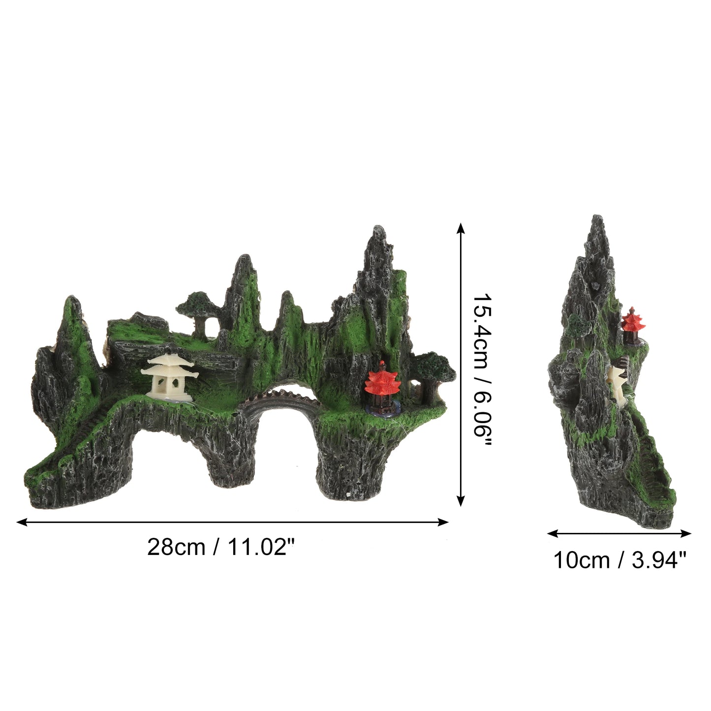 UXCELL Artificial Resin Rockery Fish Tank Landscape Aquarium Decor Mountain Hiding Cave Pet Supplies Ornament Accessories