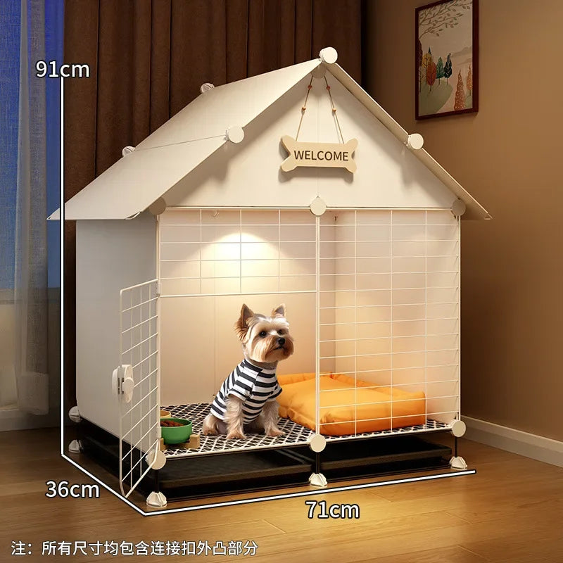 Dog cage Small dog kennel One room, one living room, one bathroom Dog villa Indoor household with toilet Bichon Teddy only