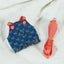 New Dog Harness and Leash Set for Small Dogs, Dark Wash Denim Puppy Dog Vest Harness Tassels Pet Jeans Butterfly Harness