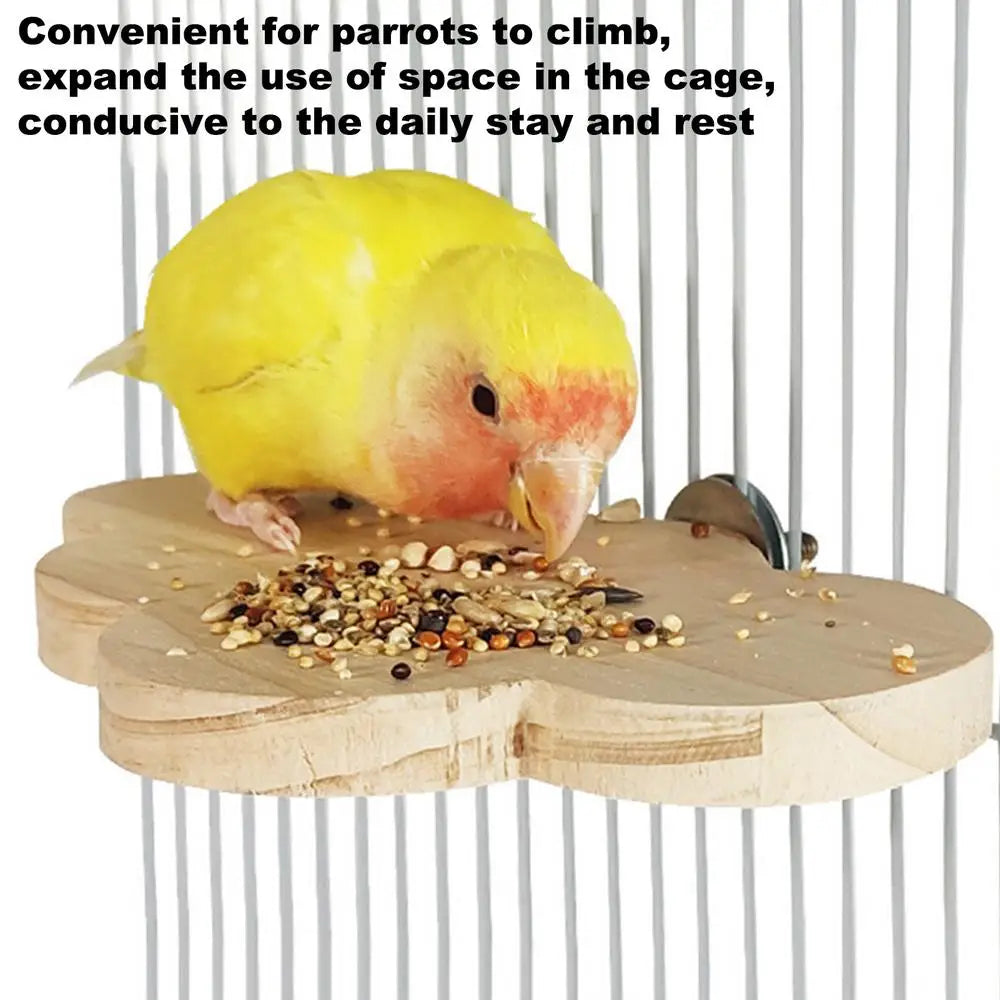 Bird Perches for Cage Natural Wooden Platform Stand for Parrot Bird Perch Stand Toy Stand Playground Budgie Toys Parakeet Cage