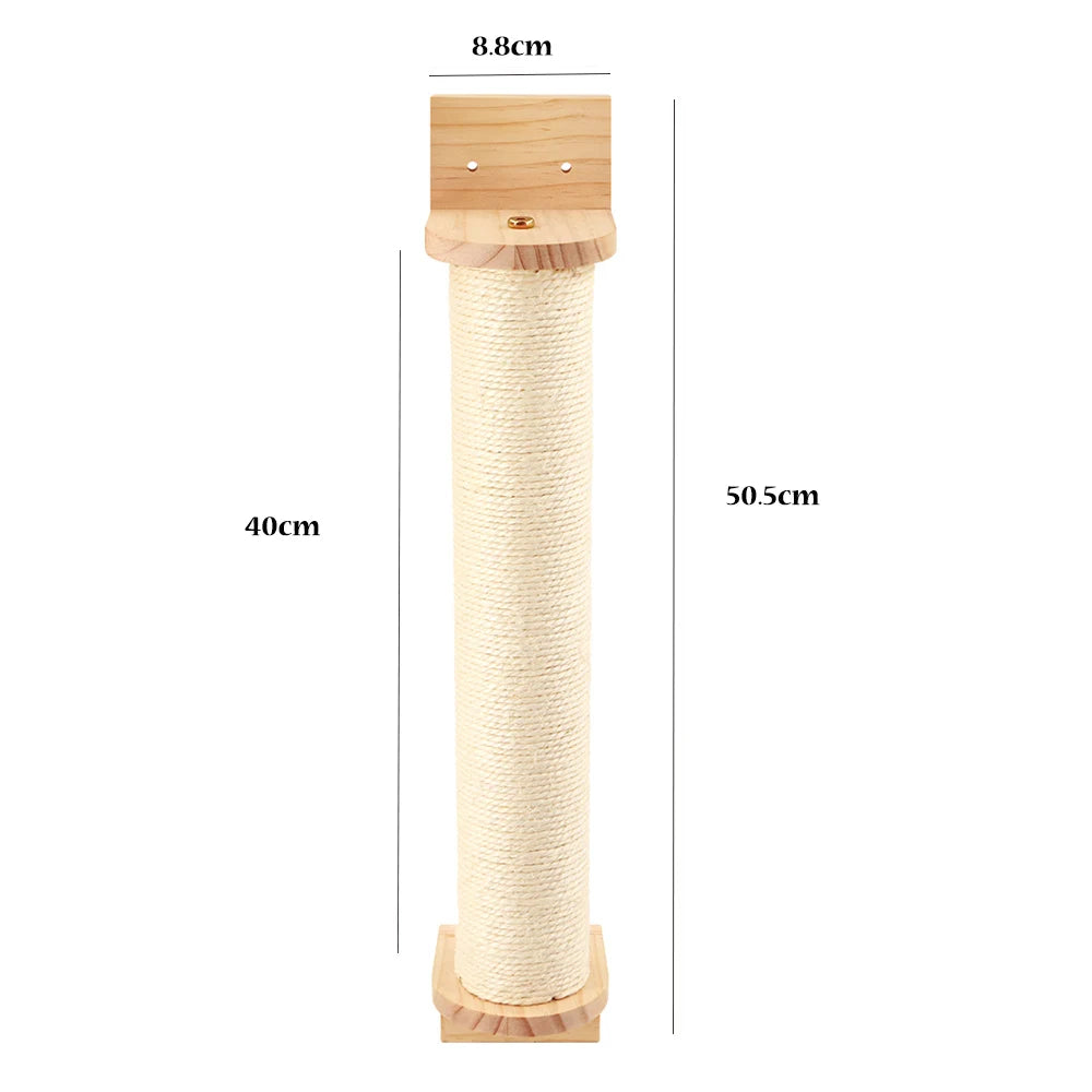 1 Piece Cat Wall Mounted Shelf Furniture Cat Jumping Platform and Stairway with Cat Hammock or Scratching Post for Cats Playing