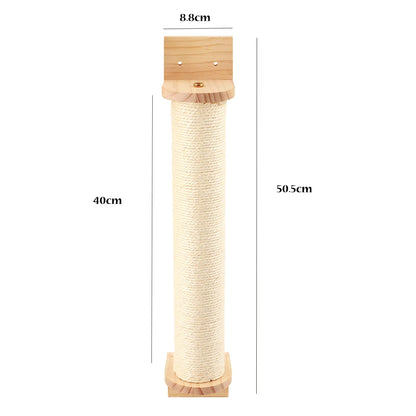 1 Piece Cat Wall Mounted Shelf Furniture Cat Jumping Platform and Stairway with Cat Hammock or Scratching Post for Cats Playing
