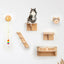 Cat Tower Tree Wall Mounted Wooden Climbing Shelf for Cat Bed and Scratcher Post,  Ladder, Widen Steps for Kitten Play & Rest