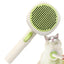Cat Deshedding Brush Cat Brush For Shedding Curved Comb Teeth Brush With Release Button Portable Pet Massage Brushes For Massage