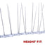 25/50cm Stainless Steel Bird Thorn Garden Orchard Fence Spikes Catcher Repeller Anti-Theft Pigeon Nails Plastic Base