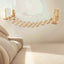 Cat Tree Climbing Shelves Wall Mounted Cat Furniture 50cm&100cm Cat Bridge Hammock Set with Ladders Scratching Posts Platform