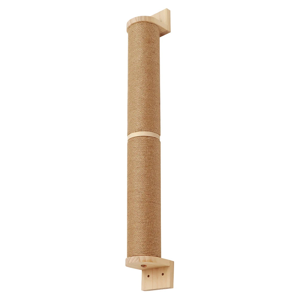 Cat Scratching Post Wall Furniture Wood Wall Mounted Kitten Scratcher Tree for Large Cats Thicker Columns for Multi-Functions