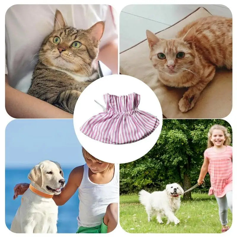 Cat Elizabethan Collar Polyester Elizabethan Collar For Recovery Drawstring Design Comfortable Pet Supplies Adjustable