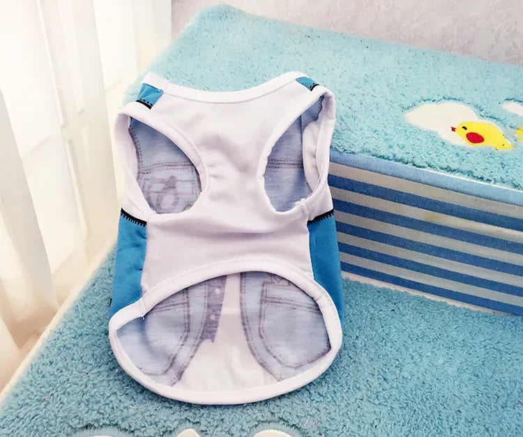 Wholesale Small Pet Dog Clothes Vest Down Jacket Cartoon Cute Chihuahua Tshirt Puppy Yorkshire Terrier Puppy Bulldog Ropa Perro