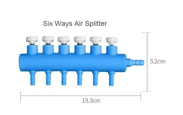 Aquarium Air Splitter Valve Fish Tank Air Pump Flow Splitter Distributor Pump Valve Tap Lever Control Switch Valves Accessories