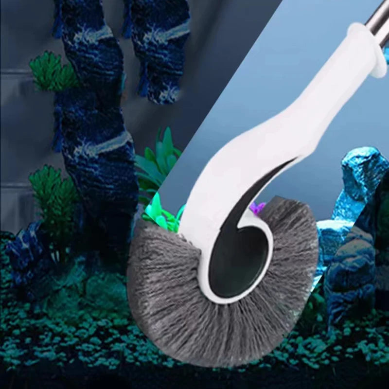 58/93/123cm Long Handle Durable Cleaning Brushes Plastic Aquarium Glass Algae Cleaner Removal Corner gap cleaning Tools for Home