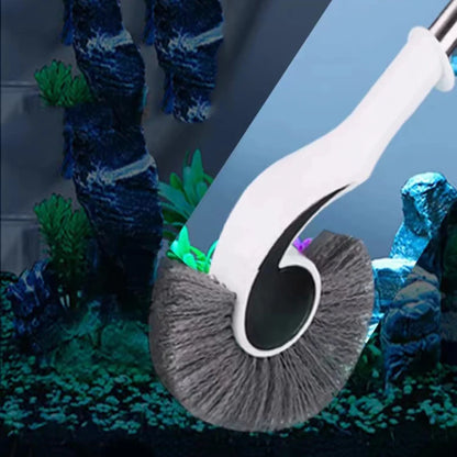 58/93/123cm Long Handle Durable Cleaning Brushes Plastic Aquarium Glass Algae Cleaner Removal Corner gap cleaning Tools for Home