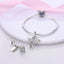 MULA 1PC Coffee Pet Moon Star Silver Plated Pendant Fit Original Snake Chain Charm Bracelet DIY Women Jewelry Gift