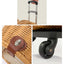 Cat Carrier Suitcase with Wheels for Pet Travel, knit Hard Cat Carrier Luggage with Mat and Telescopic Handle