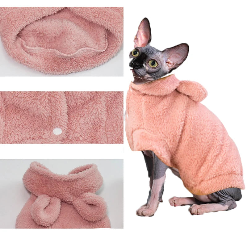 Clothes For Cat Sphinx Jacket Cat Clothes Egyptian Kitten Clothing Dog Hoodie Yorkshire Sweater Puppy Pet Chihuahua Hairless Xs