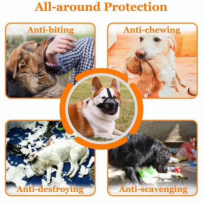 Dog Mouth Cover No Bite Muzzle For Dogs Mesh Design For Breathability And Comfort Adjustable Muzzles For Large Breed Dogs More