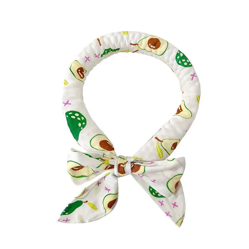 Cute Print Summer Dog Cooling Collar Pet Dog Ice Scarf Pet Cool Bandana Adjustable Pet Outdoor Prevent Heatstrok Dog Accessories