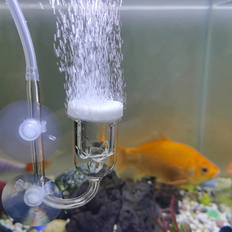 Glass Air Pump Sand Stone Aquarium Oxygen Pump Fresh Air Stone Nano Bubble Bar Aquarium Fish Tank Aerator Pump Hot Selling