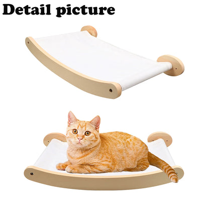 Cat Wall Mounted Furniture Cat Hammock&Felt Ladder&Sisal Scratching Post of High Quality Durable and Easy-to-Clean Cat Furniture